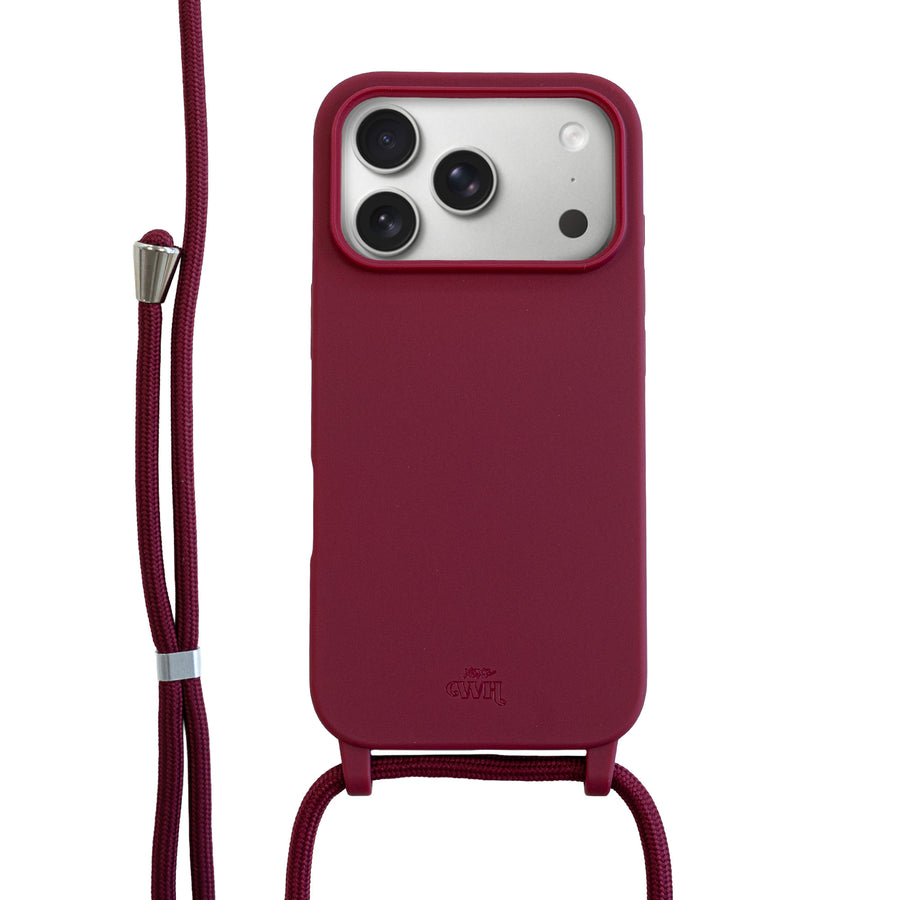 Silicone Cord Case Burgundy - iPhone 17 Pro
