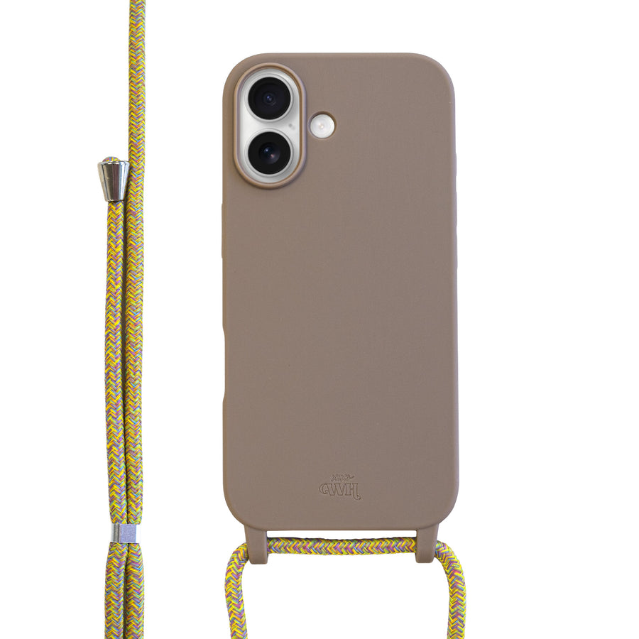 Silicone Cord Case Brown - iPhone 17