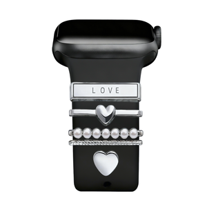 xoxo Wildhearts Watch Strap Charm - Hearts (silver)