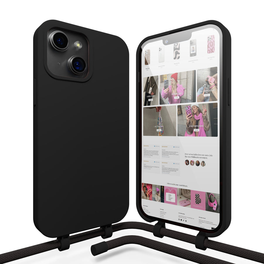xoxo Wildhearts - iPhone 15 - Forever Black Cord Case