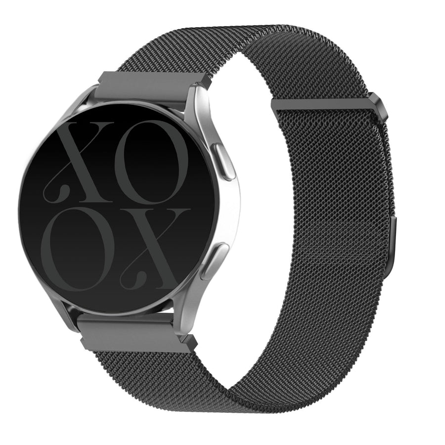 xoxo Wildhearts - Samsung Galaxy Watch Active 2 (40 & 44mm) Milanees bandje (zwart)