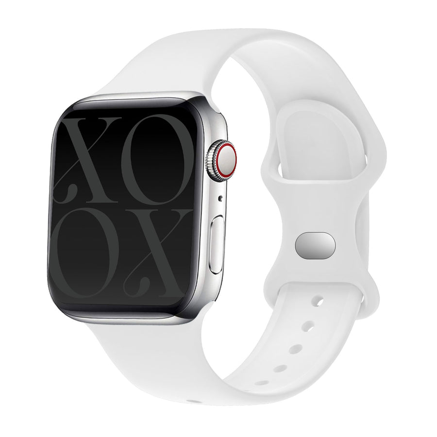 xoxo Wildhearts - Apple Watch siliconen bandje wit - 44/45/46/49mm