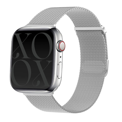 xoxo Wildhearts - Apple Watch Milanees bandje zilver - 38/40/41/42mm