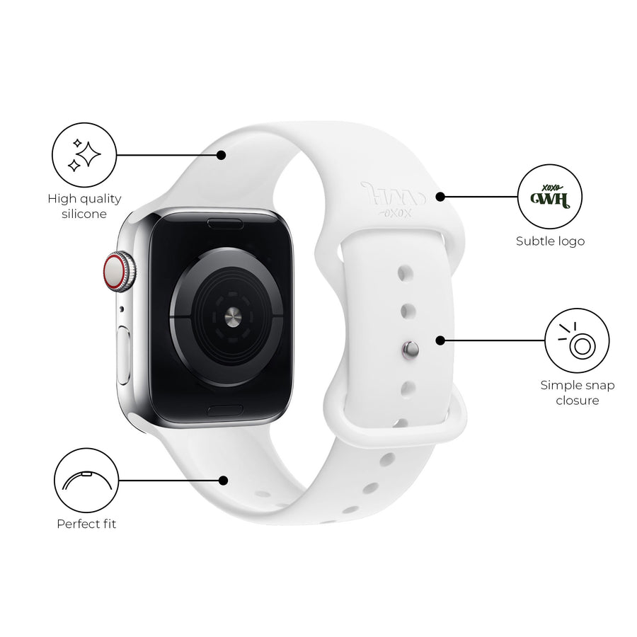 Apple Watch Silikonband Weiß