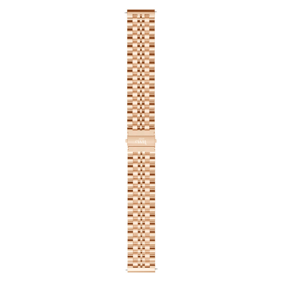 xoxo Wildhearts - Fossil Gen 5 stalen bandje (rosé goud)