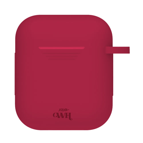 xoxo Wildhearts AirPods 1 & 2 - Silicone Case (Burgundy)