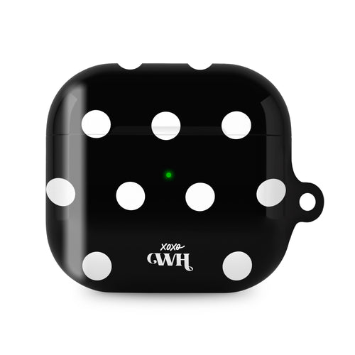 xoxo Wildhearts AirPods 4 case - Polka Dots (Black)