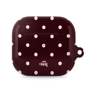 xoxo Wildhearts Polka Dots (Burgundy) - AirPods