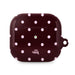 AirPods 4 case - Polka Dots (Burgundy)