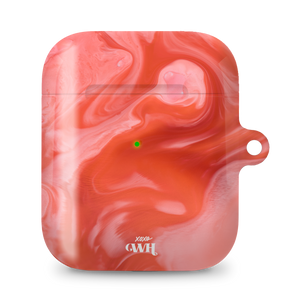 xoxo Wildhearts - AirPods 1 & 2 - Marble Red Lips