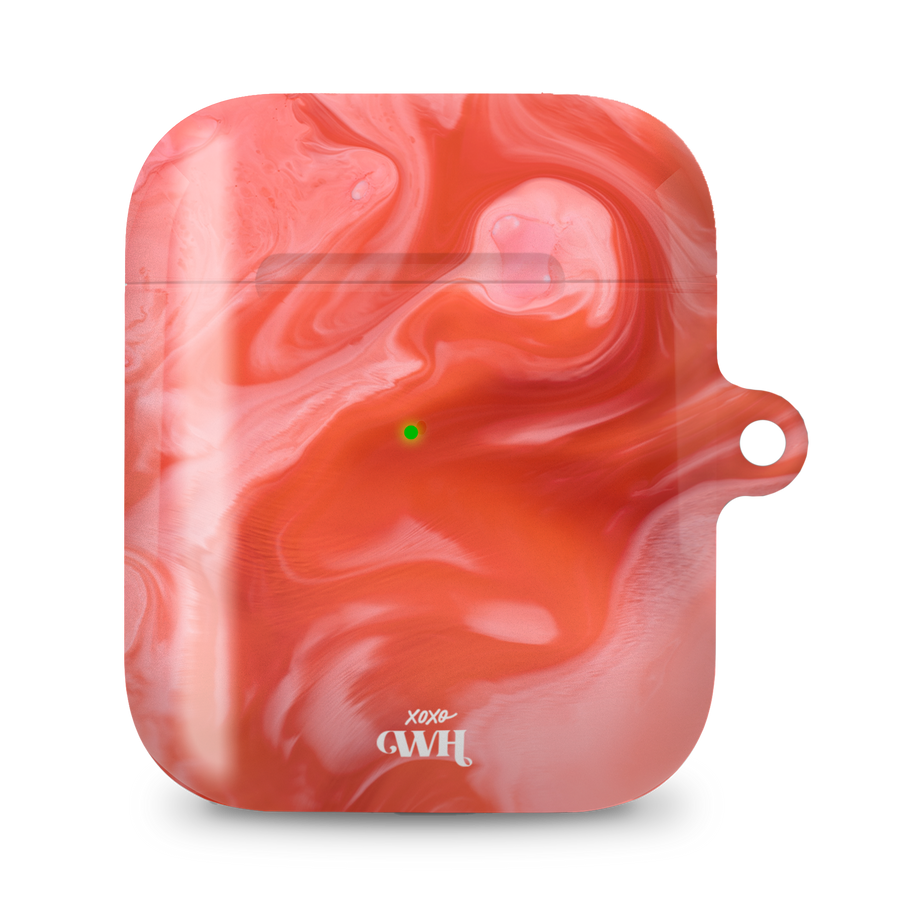 xoxo Wildhearts - AirPods 1 & 2 - Marble Red Lips