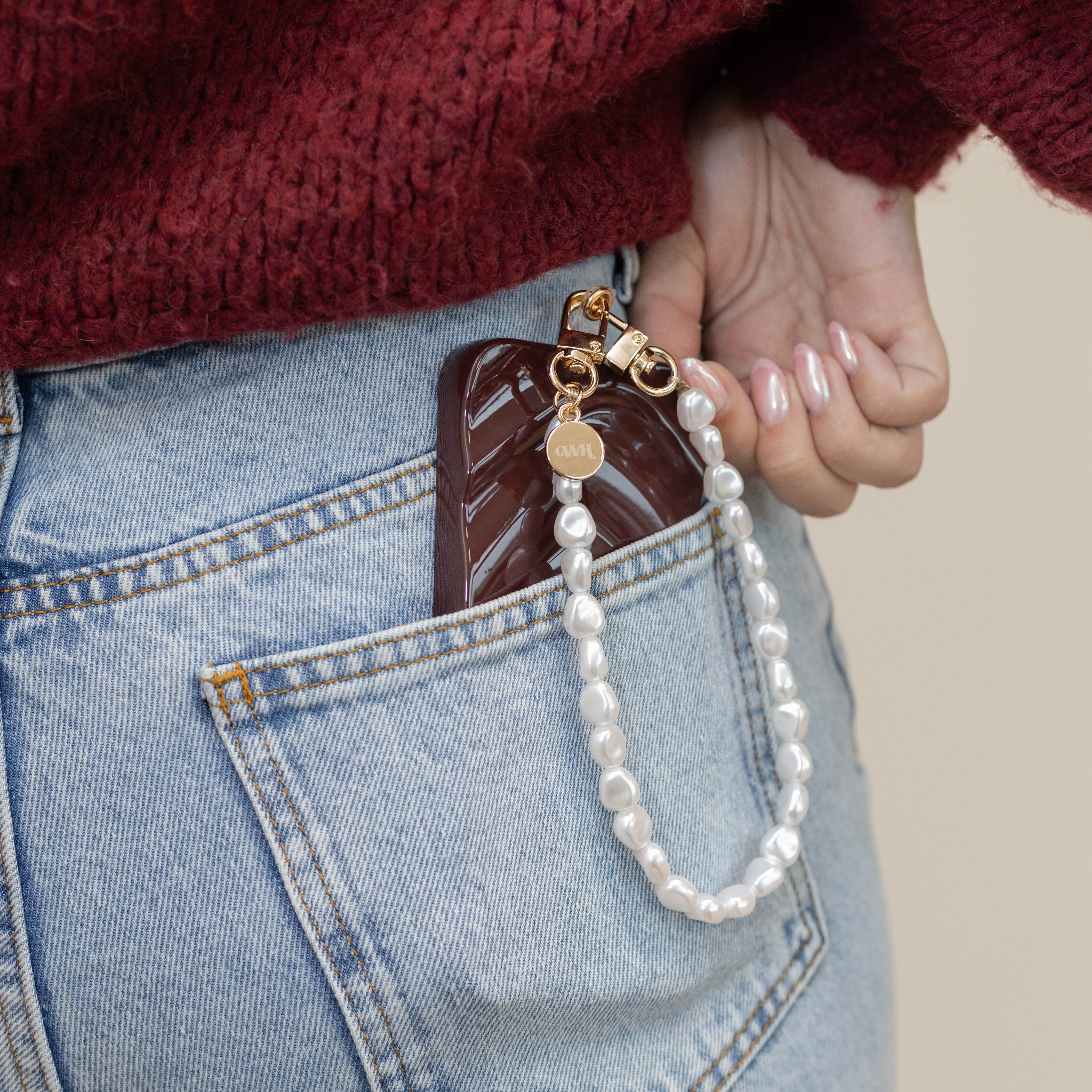 xoxo Wildhearts Biggest Love Burgundy Cord Case - iPhone 17 Pro Max