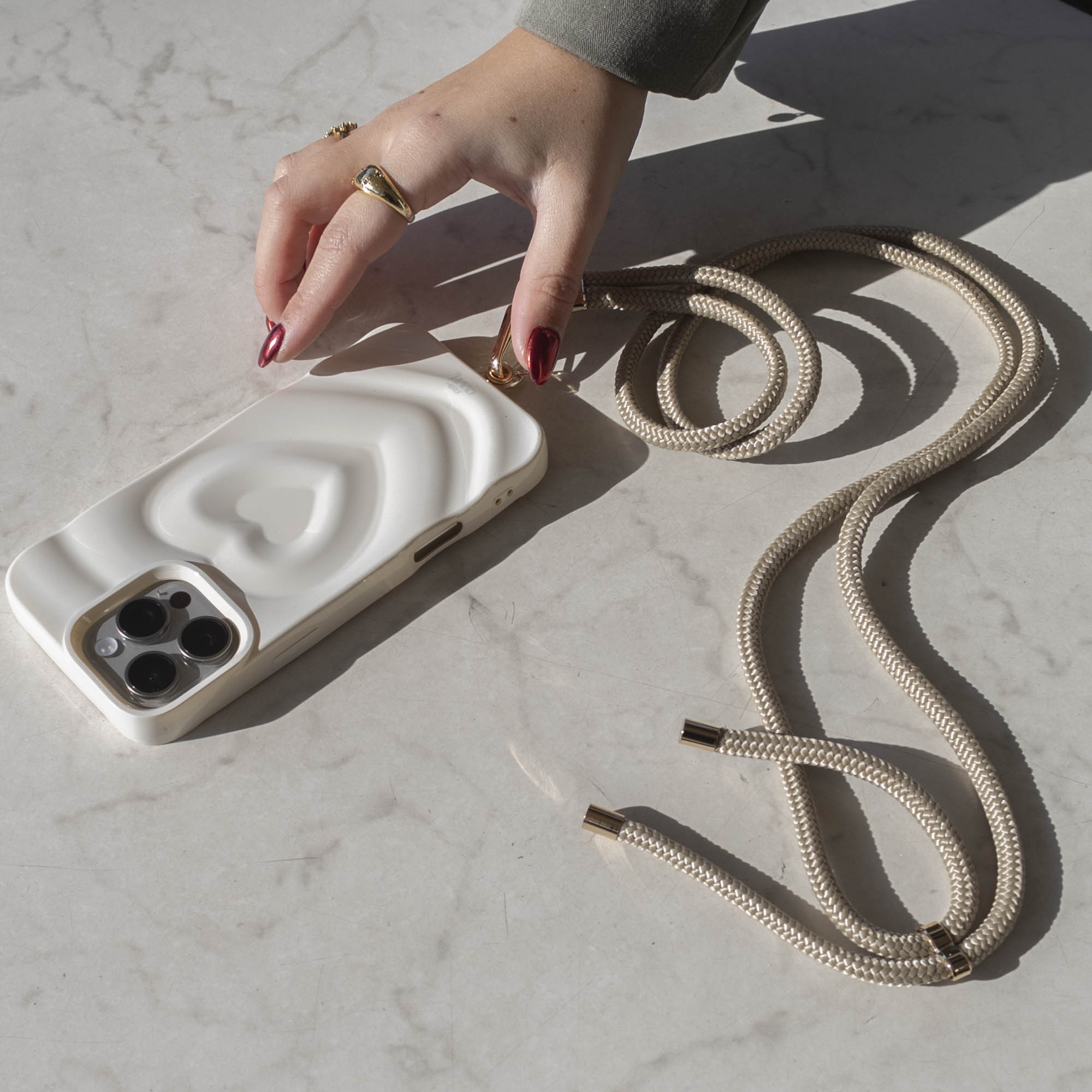 xoxo Wildhearts Biggest Love Creme Cord Case - iPhone 16 Pro Max