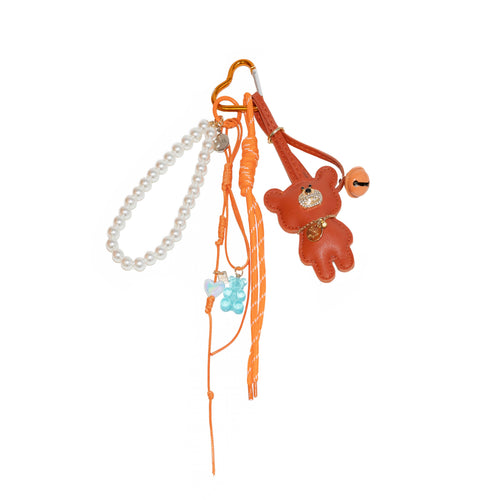 xoxo Wildhearts Bag Charm - Teddy Twist - Orange
