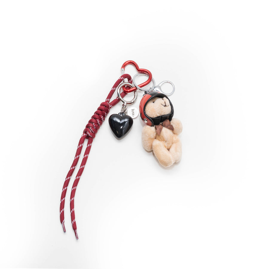 Bag Charm - Berry Pilot - Red