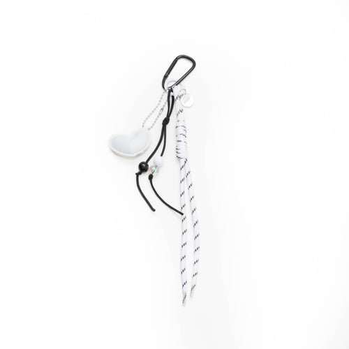 xoxo Wildhearts Bag Charm - Rope Heart - White