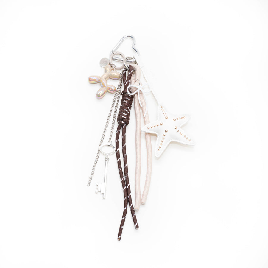Bag Charm - Starfish - Beige