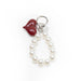 Bag Charm - Pearl Bow - White