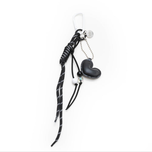 xoxo Wildhearts Bag Charm - Rope Heart - Black