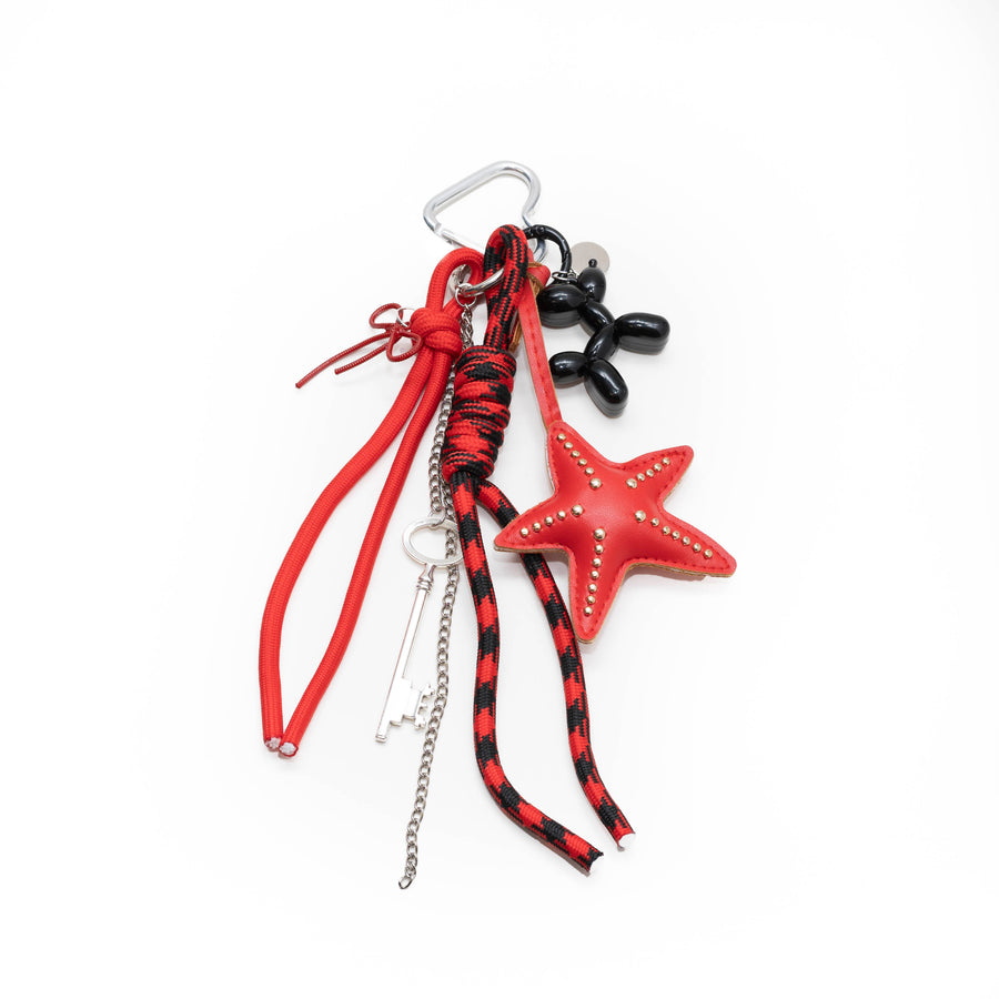 Bag Charm - Starfish - Black