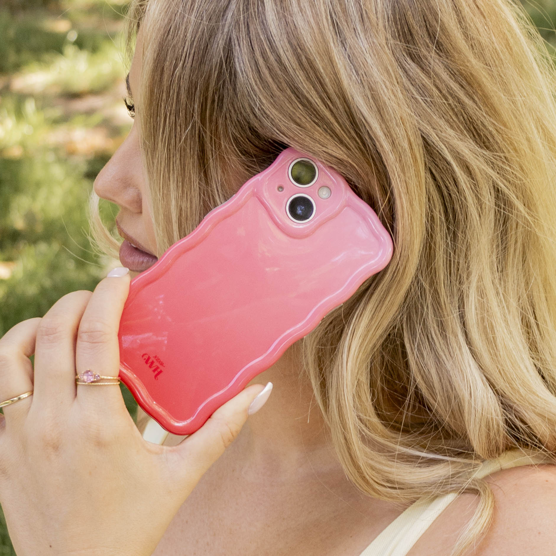 xoxo Wildhearts Glossy Wavy Case Watermelon Sugar - iPhone 17