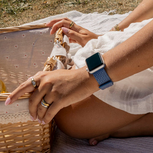 xoxo Wildhearts Apple Watch nylon bandje (blauw)