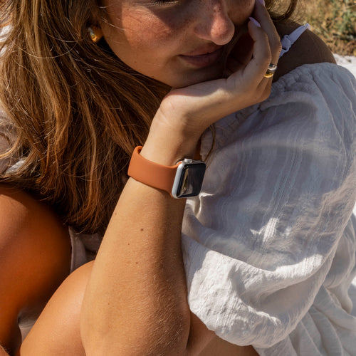 xoxo Wildhearts Apple Watch siliconen bandje (bruin)