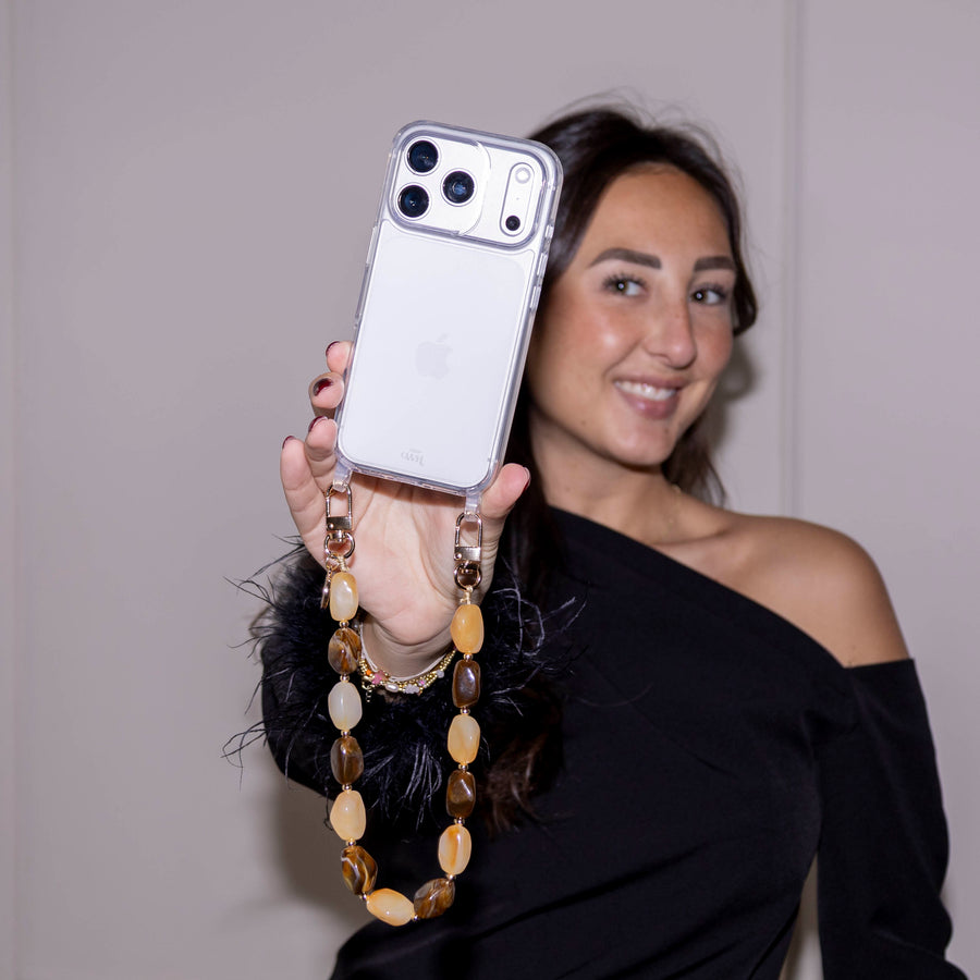 iPhone 17 Air - Amber Dust (short) Transparant Cord Case