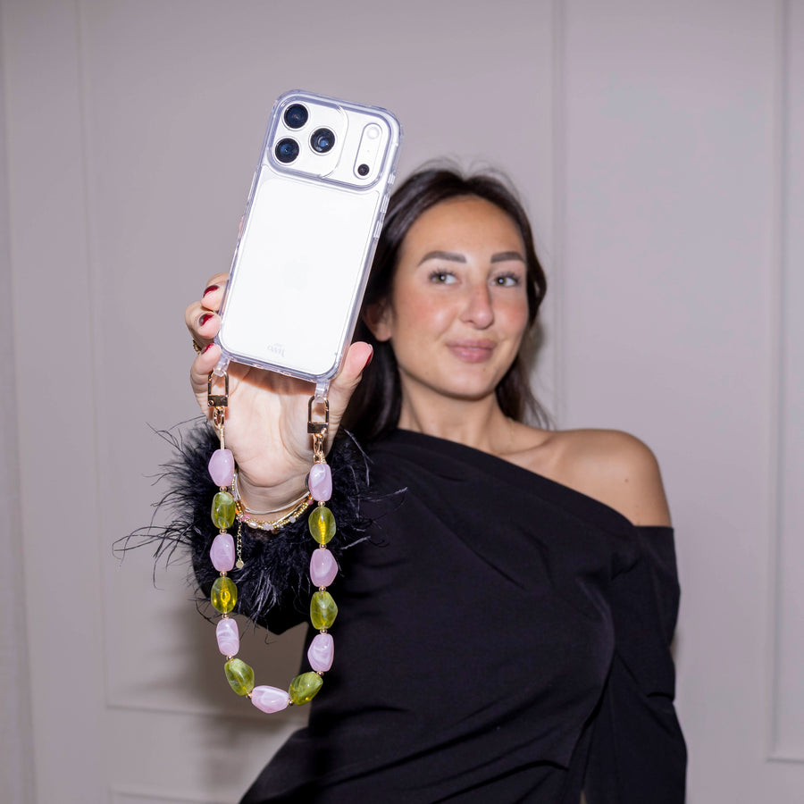 iPhone 17 Air - Rose Quartz (short) Transparant Cord Case