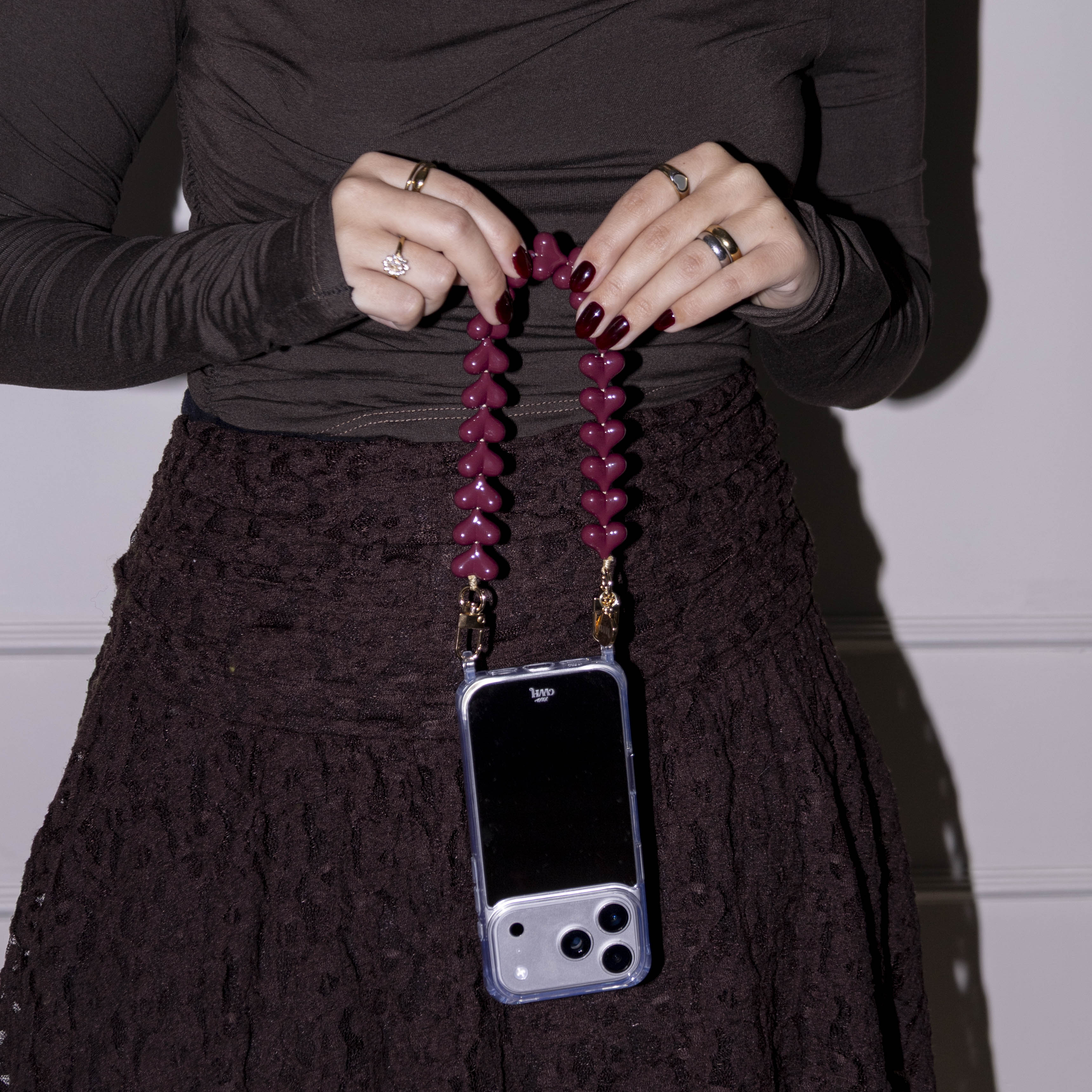 xoxo Wildhearts Funky Hearts Cord (burgundy)