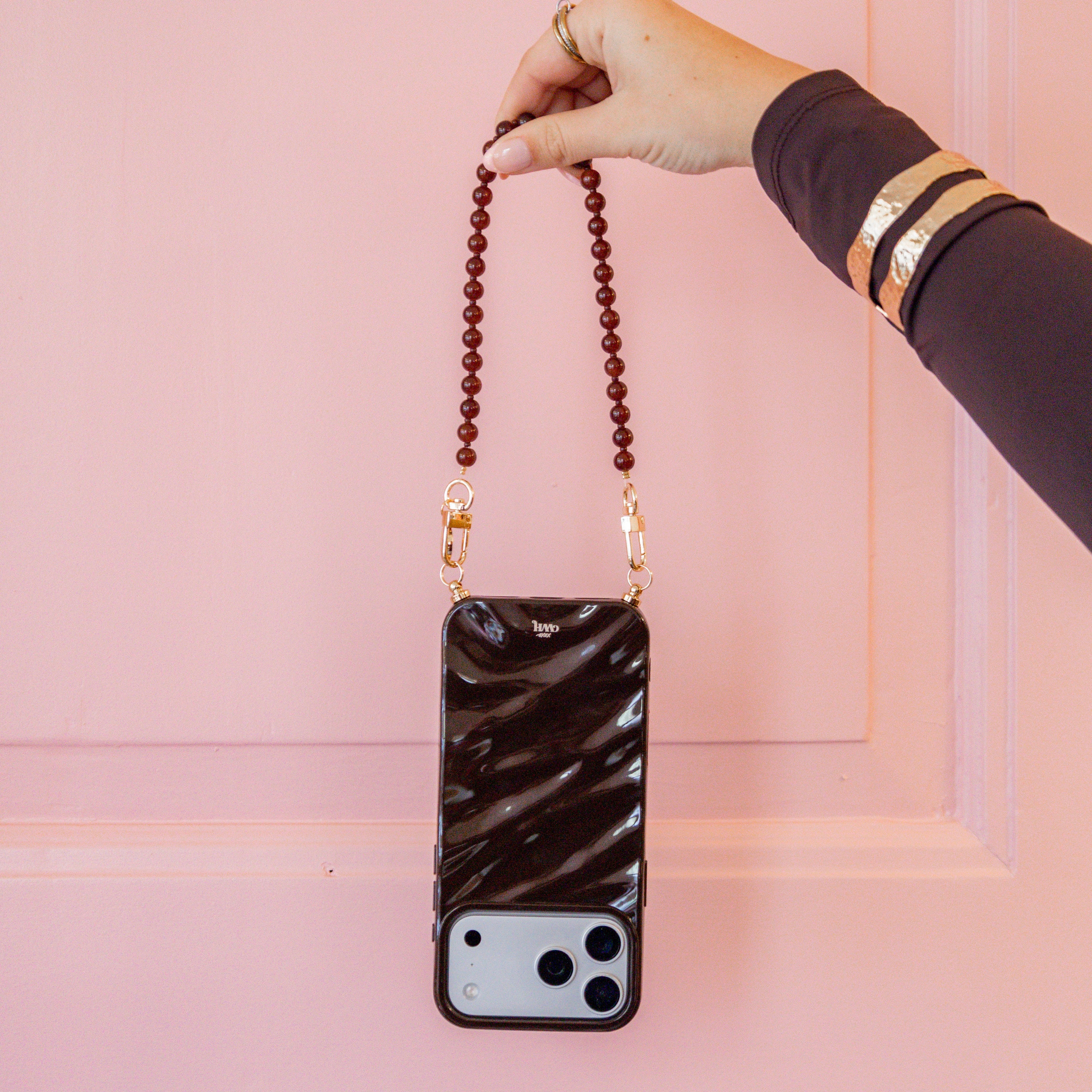 iPhone 12 Pro - Glaze Cord Case - Brown Sugar (short)