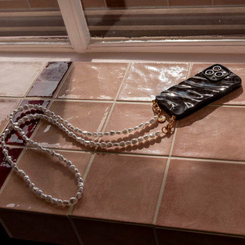 iPhone 17 Pro Max - Brown Glaze Cord Case - Pearlfection (long)