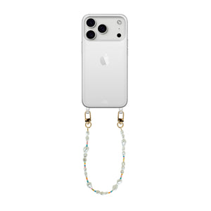 xoxo Wildhearts iPhone 17 Pro - Beachy Vibes Transparant Cord Case - Short Cord
