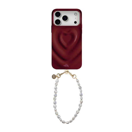 xoxo Wildhearts Biggest Love Burgundy Cord Case - iPhone 17 Pro Max