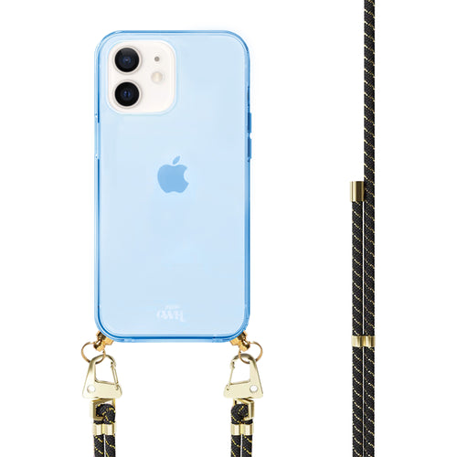 xoxo Wildhearts - iPhone 12 - Gold Goddess Cord Case Blue