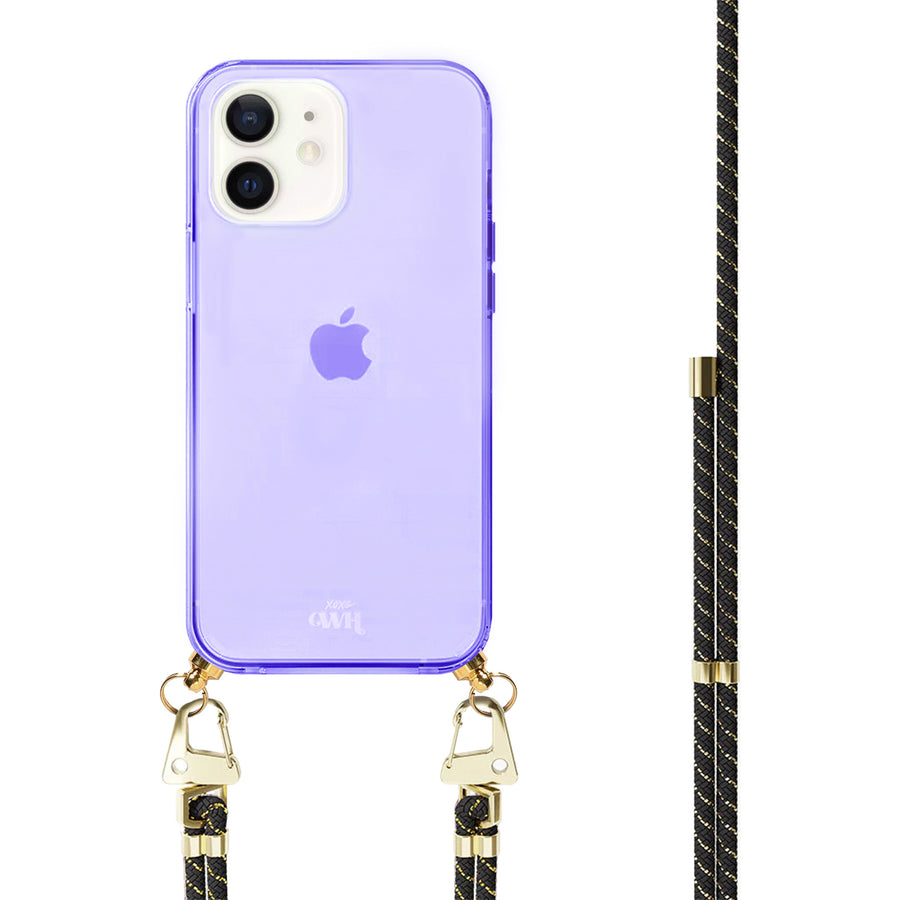 xoxo Wildhearts - iPhone 12 - Gold Goddess Cord Case Purple