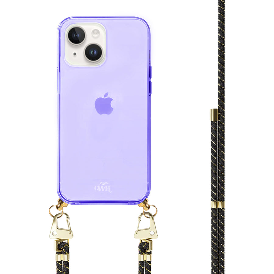 xoxo Wildhearts - iPhone 13 - Gold Goddess Cord Case Purple