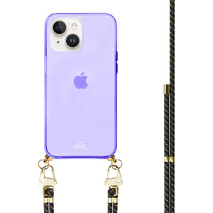 xoxo Wildhearts - iPhone 15 - Gold Goddess Cord Case Purple