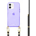 iPhone 12 - Black & Gold Cord Case Purple