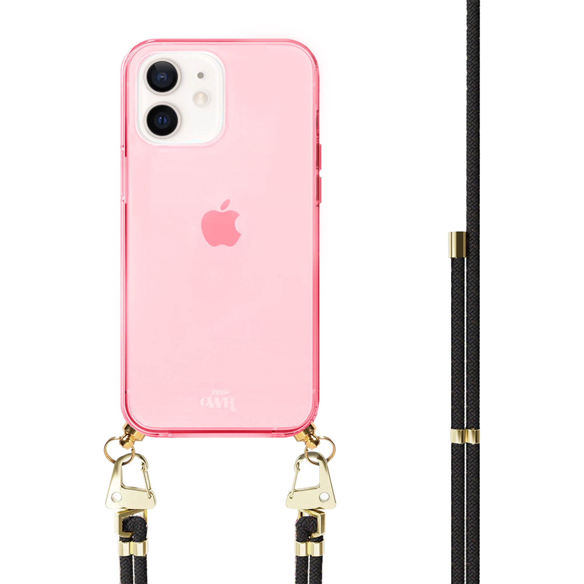xoxo Wildhearts - iPhone 11 - Black & Gold Cord Case Pink
