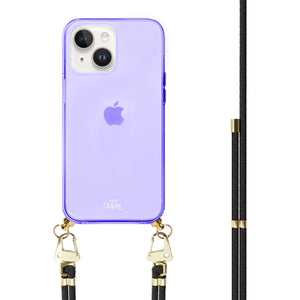 xoxo Wildhearts - iPhone 13 - Black & Gold Cord Case Purple