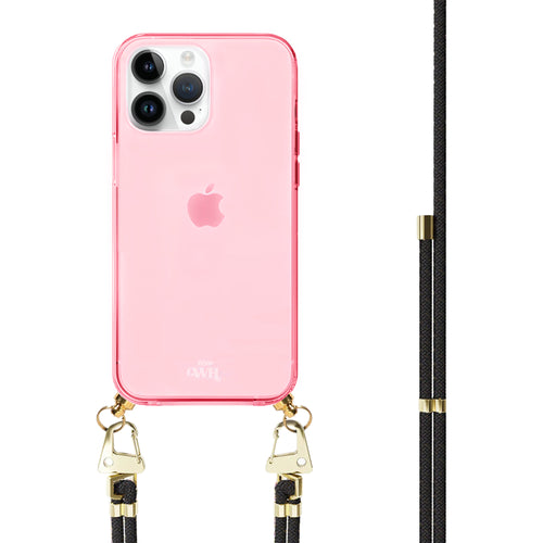 xoxo Wildhearts - Black & Gold Cord Case Pink