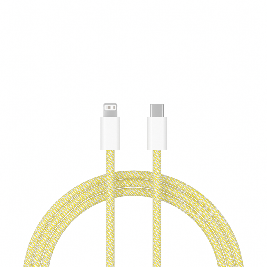 USB-C to Lightning cable - 1 Meter (yellow)