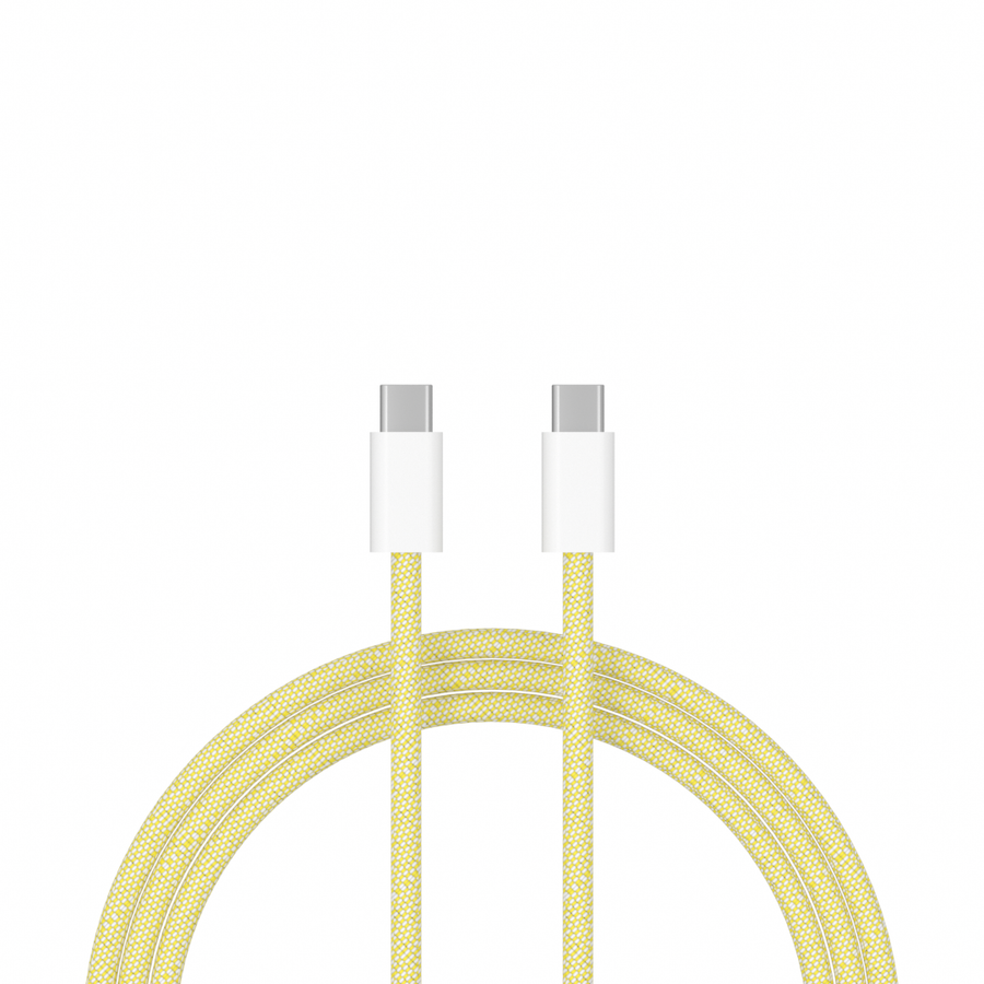 USB-C to USB-C cable - 1 Meter (yellow)