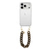 iPhone 17 Pro - Brown Chocolate Transparant Cord Case - Short Cord
