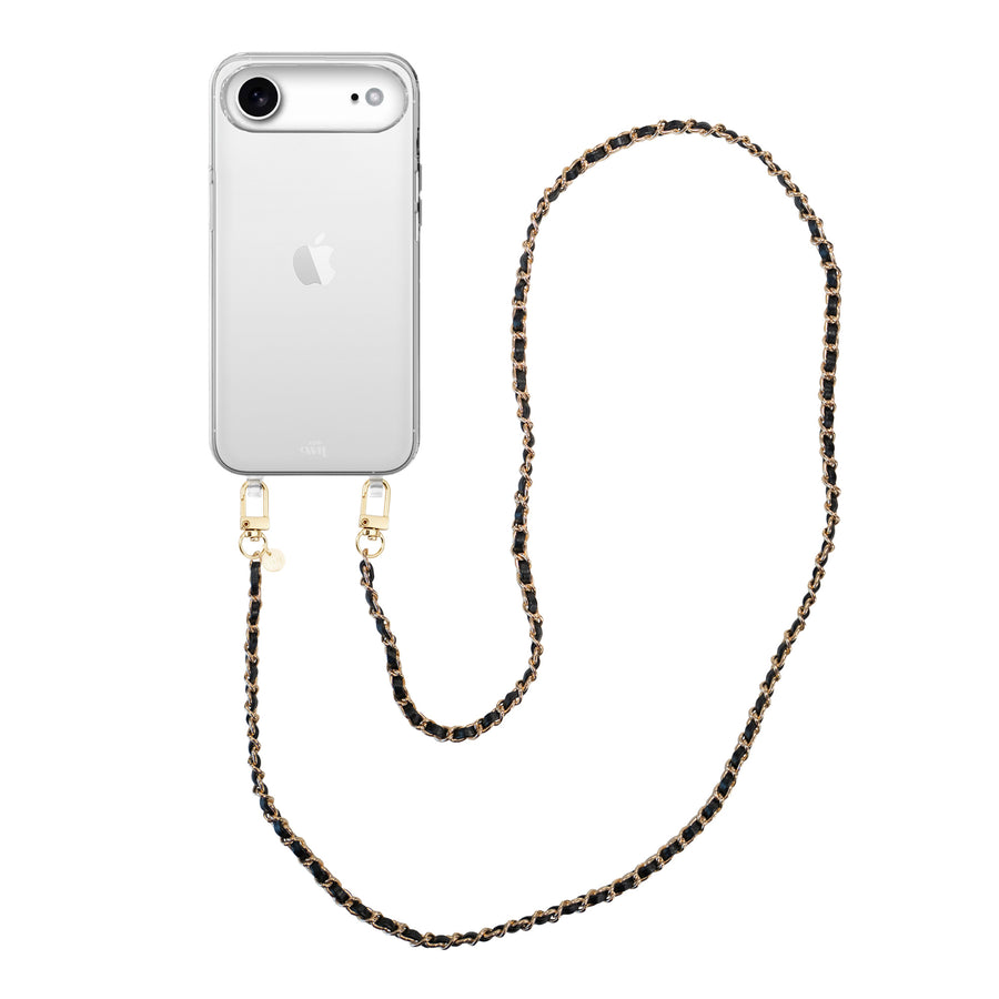 iPhone 17 Air - Classic Chain - Black (long) Transparant Cord Case