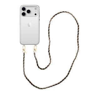 xoxo Wildhearts iPhone 17 Pro Max - Classic Chain - Black (long) Transparant Cord Case