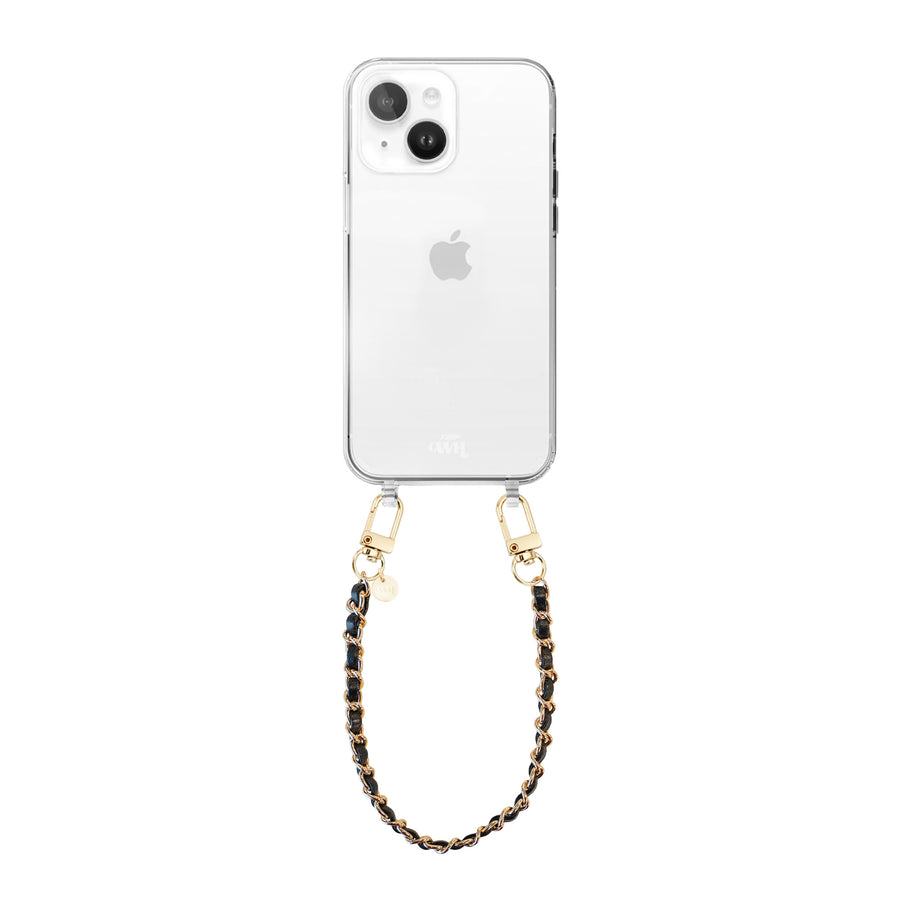iPhone 14 Plus - Classic Chain - Black (short) Transparant Cord Case