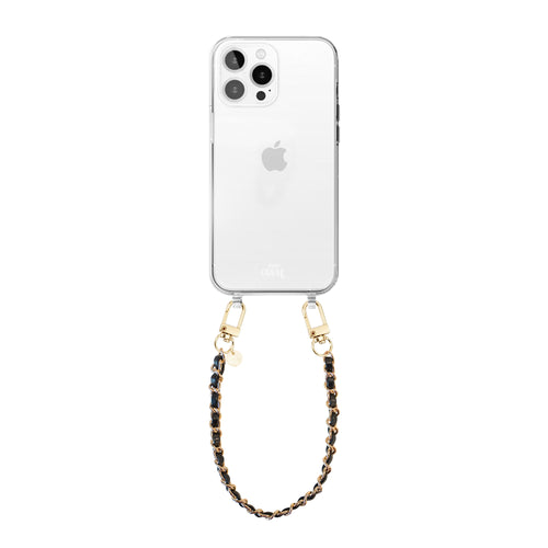 xoxo Wildhearts iPhone 11 Pro Max - Classic Chain - Black (short) Transparant Cord Case