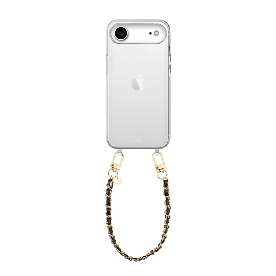 iPhone 17 Air - Classic Chain - Black (short) Transparant Cord Case